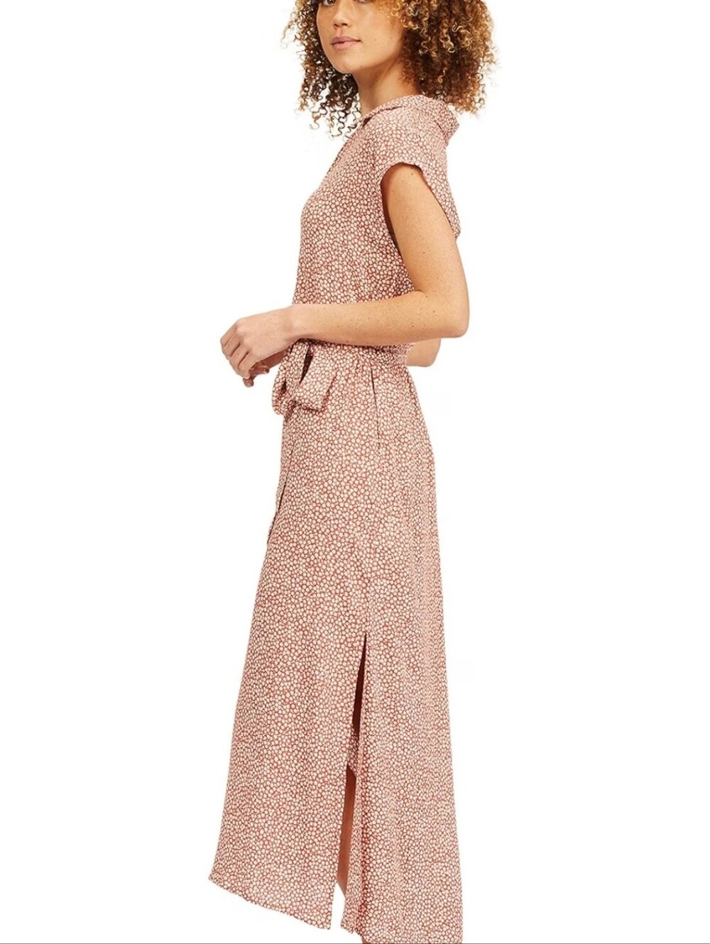 Billabong Lovely Ways  Dusty Pink & White  Dress - Picture 4 of 15